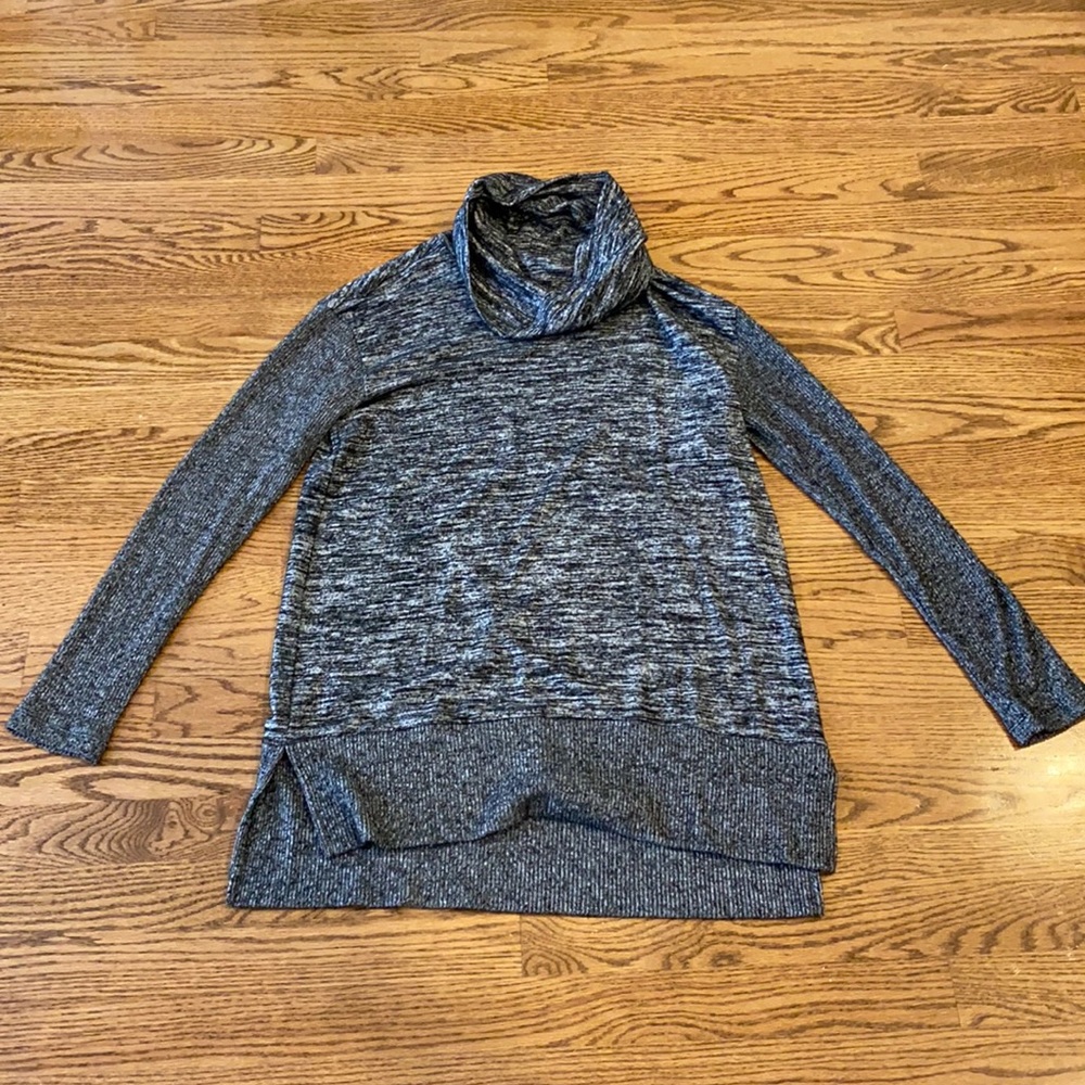Funnel neck tunic sweater